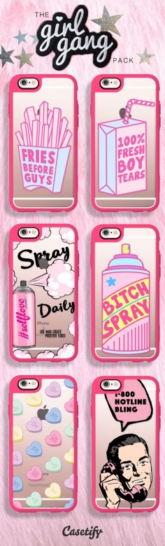 Girls rule, boys drool. Tap here to shop these #girlgang phone case designs: 