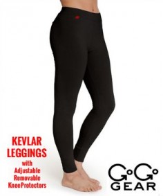 GoGo Gear Kevlar Leggings (including removable, adjustable knee protector pads)