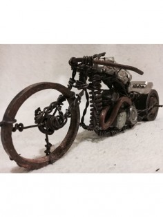 Handmade Custom Wire Motorcycle Chopper Style