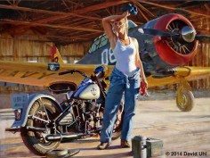 Harley-Davidson Art, Vintage Motorcycle and Aviation Paintings, Designer Apparel - Uhl Studios, Golden, Colorado