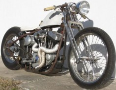 Harley Sportster Bobber › white classic Harley Bobbers Motorcycle