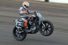 Harley Sportster Tracker | This guy was having fun on his XR750 Harley flat tracker.