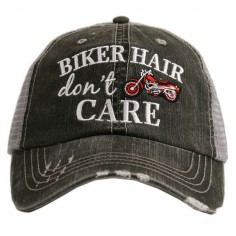 Hat {Biker hair don't care} Pink, blue or red motorcycle. – Stacy's Pink Martini Boutique