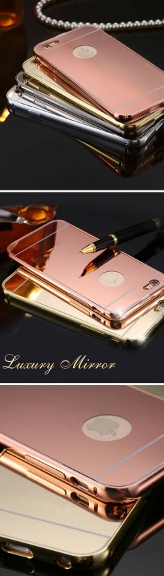 Have an iPhone 6/6S in Original or PLUS? Looking for a beautiful ULTRA THIN mirror-finish case? Then get this ON YOUR PHONE now!  Colors Available: Rose, Gold, Silver or Black.