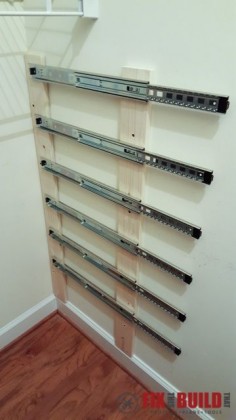 He installs drawer sliders in closet, The final product is beyond awesome