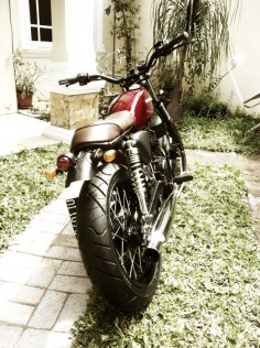 Honda CB100 Brat Style #motorcycles #bratstyle #motos | 