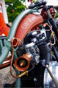 honda cb360 bobber engine detail | troy helmick