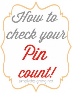 How to check your Pin Count - simply!! #bloggingtrick #blogging #blog #blogtips #pinterest | Simply Designing