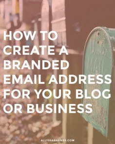 How to create a branded email address for your blog or business | Your blog isn’t a hobby. You’ve taken the plunge and purchased a domain, yet you’re still using a Gmail/Yahoo/iCloud/AOL email address. Why? Using a branded email address looks so much more legit than a Gmail one. Give yourself an instant credibility boost by using your domain as your email. Click through to learn how!