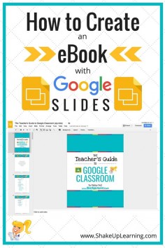 How to Create an eBook with Google Slides! Did you know that Google Slides can be used for much more than just presentations? Google Slides is one of the most flexible learning tools in the Google Apps suite. In fact, I used Google Slides to create my eBook: The Teacher’s Guide to Google Classroom! That’s right! Google Slides made the process of creating an eBook so much easier than if I had done it in Google Docs.