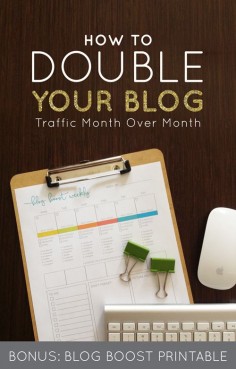 How to Double Your Blog Traffic Month Over Month (BONUS: Blogging Boost Printable) | Think Creative