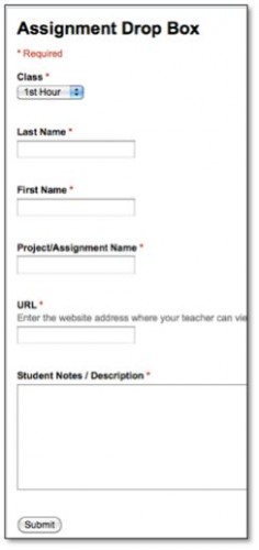 How to use a Google form as an assignment dropbox.