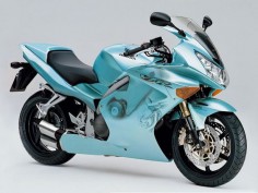 I would never ride this style but if I did it would be this colour.  Sky blue Honda sport bike