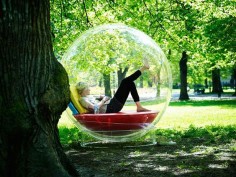 Id love to sit in this, listen to music, and watch the rain around me.