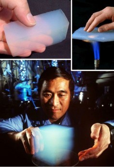 Incredibly, aerogel is as strong as steel, and virtually as light as air.