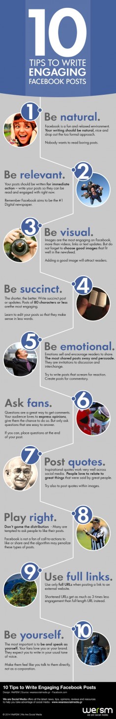 Infographic: 10 Tips to Write Engaging Facebook Posts