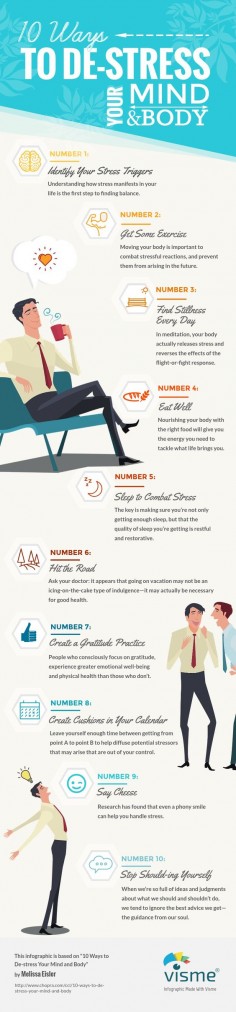 Infographic: 10 Ways to De-Stress Your Mind and Body