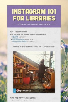 #Instagram 101 for Libraries - a quickstart guide from LibraryLinkNJ