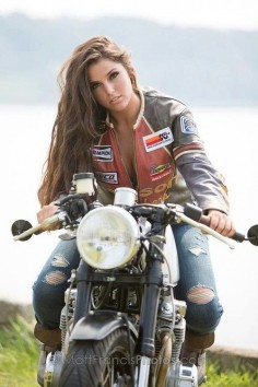 Is there anything more attractive than a beautiful lady on a beautiful bike?