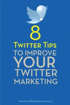 Is your Twitter marketing working?  Knowing how to write your tweets and when to publish them can increase visibility, boost engagement and drive traffic to your site.  In this article youll discover eight tips to deliver better tweets. Via @Social Media Examiner