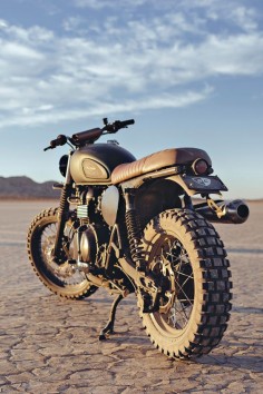 It doesn't take much to turn a Triumph Scrambler into a modern-day desert sled. Read how Jason Panther at British Customs built a bike for the Mojave Desert.