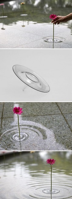 Japanese Floating Vase. This unique vase blends in with the water ripples.