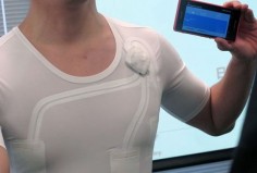 Japanese 'smart clothing' uses nanofibers to monitor your heart-rate (video), #wearables, #healthcare, #clothing