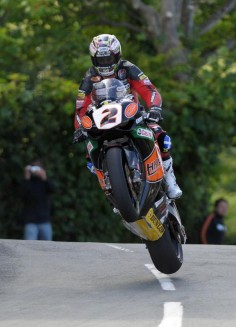 John Mcguiness @ Isle of man TT. Worlds fastest lap holder. FEARLESS. I drove his race transporter at Vimto Honda for a while and found him to be an all-round good guy.
