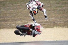 Jorge Lorenzo, motorcycle crashes from the Laguna Seca round of MotoGP.