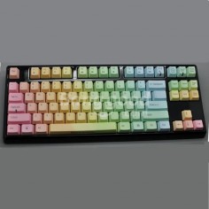 Keycool 87 Rainbow Keycaps Mechanical Gaming Keyboard-Cherry MX Brown