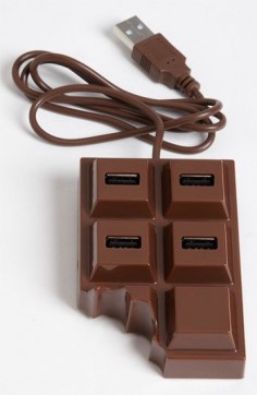 Kikkerland Design 'Chocolate' USB Hub | Nordstrom. Now your talking. - great for away trips w aunt