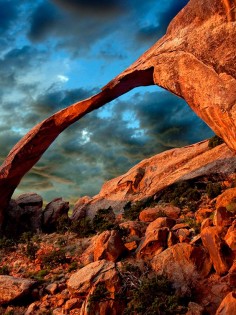 Landscape Arch in Arches National Park, Utah is the longest natural arch in the world #Utah
