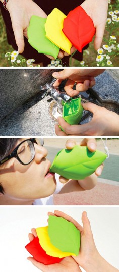 Leaf Shaped Silicone Pocket Cup! #product_design