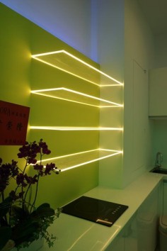 Lighting Ideas: "Glowing Shelf" Effect Using LED Strip and Acrylic - Aurora Lighting