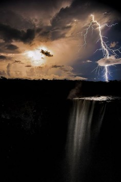 Lightning at Niagara Falls