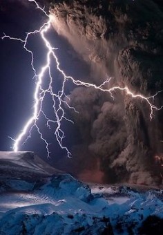 Lightning in a Volcano