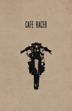 Limited Edition "Cafe Racer" Motorcycle Poster on 100% Recycled Card Stock (11x17 in)
