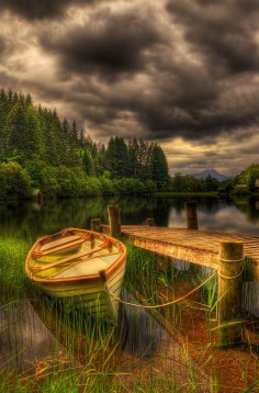 Loch Ard Jetty. Trossachs National Park, Scotland