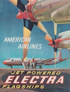 Lockeed Electra.  Love the old advertising from the 30's and 40's