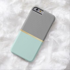 Love this iPhone 6 Case! Aqua, Gold and Stripes iPhone 6 Case