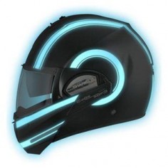 Matte Black/Luminescent helmet, transforms from full face to 3/4 - look into when time for a new helmet