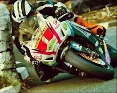 Michael Dunlop at the Southern 100 on the Isle of Man. How close is this?