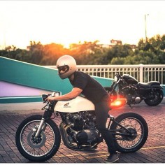 /// Mike Le and his '71 Honda CB500 cafe racer by Kinetic Motorcycles