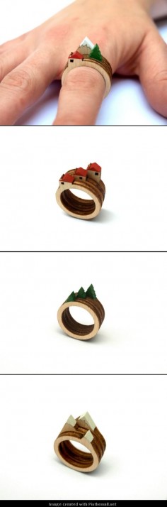 Mini landscapes on your finger with these #rings. #product #design