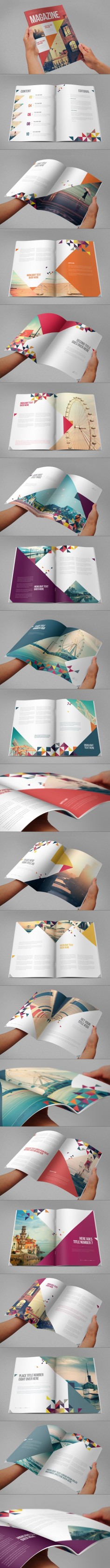 Modern Triangles Magazine by Abra Design, via Behance