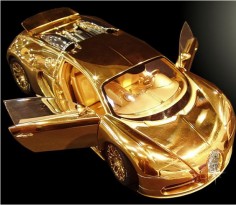 Most Expensive Model Car :The Bugatti Veyron weighing in at 7kg, is 10 inch long, it has been created with platinum, solid 24ct gold, and a  single cut flawless diamond on its front grill.