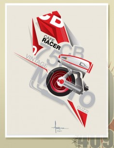 Moto Guzzi - A vector illustration by Orlando Arocena, via Behance