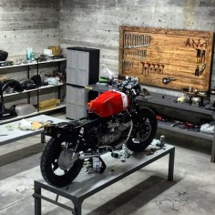 Moto Guzzi in the #garage #workshop discover #motomood