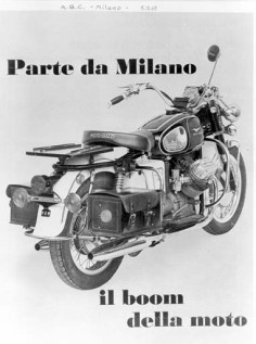 Moto Guzzi V7 California Locandina 1970-1972
