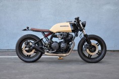 Moto-Mucci: DAILY INSPIRATION: Seaweed & Gravel 1980 Honda CB750F "Mean Mister Mustard" like the frame modification and pipe wrap.